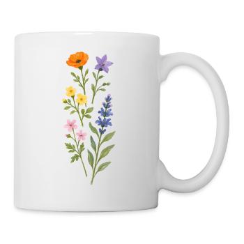 Watercolor Wildflower Bouquet - Mug - white - Right