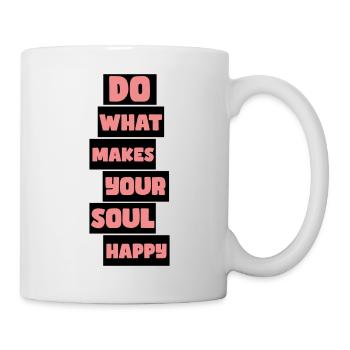 Qu’est-ce qui rend ton âme heureuse - Mug blanc - blanc - Droite