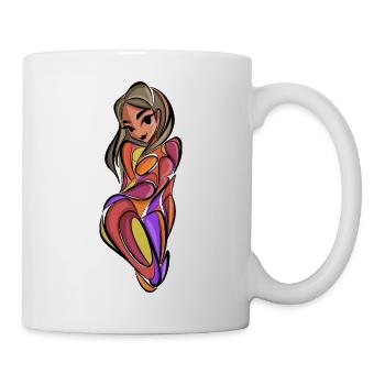 Abstract Woman in Color Game - Mug - white - Right