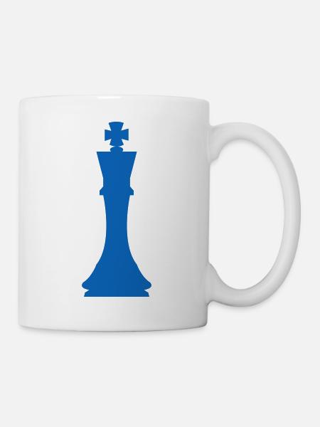 Schachfigur König - Tasse - Weiß