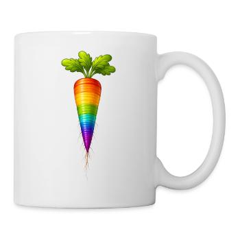 Rainbow Carrot Colorful Vegetable Design - Mug - white - Right
