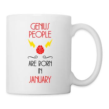 Dschinnen werden im Januar geboren – Geburt - Tasse - Weiß - Rechts