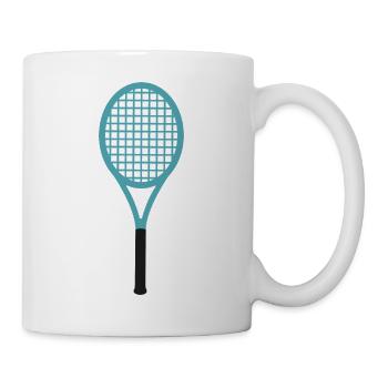 Tennis racket - Mug - white - Right