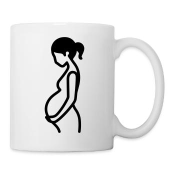 schwanger - Tasse - Weiß - Rechts