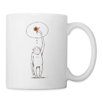 Affe Primat Dschungelbewohner Niedlich Urwald  - Tasse - Weiß - Rechts