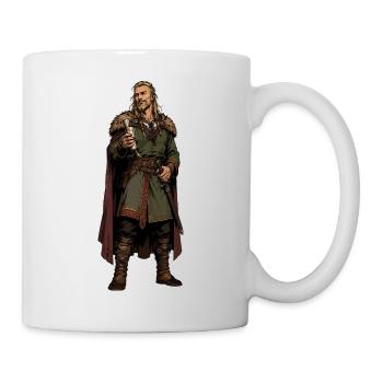Guerrier viking avec calice et fourrure - Mug blanc - blanc - Droite