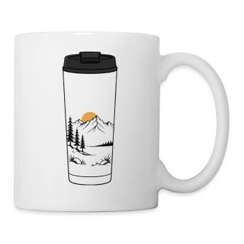 Kaffeebecher Sonnenaufgang - Tasse - Weiß - Rechts