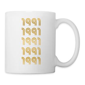 Jahreszahl 1991 - Tasse - Weiß - Rechts