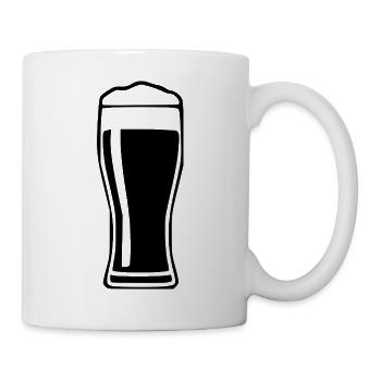 Glas Bier Bierglas Geschenk Biertrinker  - Tasse - Weiß - Rechts