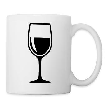 Wine Glass Black Grapevine Wine Gift - Mug - white - Right