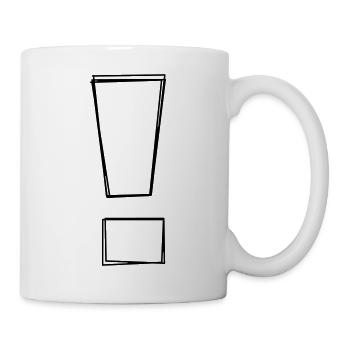 Ausrufezeichen handgezeichnet - Tasse - Weiß - Rechts