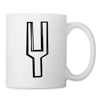Stimmgabel handgezeichnet - Tasse - Weiß - Rechts