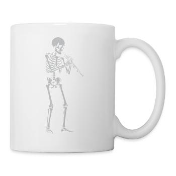 Skeleton spielt Oboe - Tasse - Weiß - Rechts
