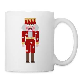 Nussknacker Schneeflocken Weihnachten Deko Winter  - Tasse - Weiß - Rechts
