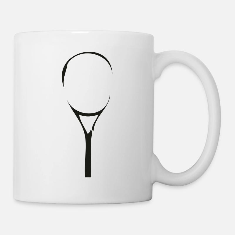 tennisschlaeger - Tasse - Weiß
