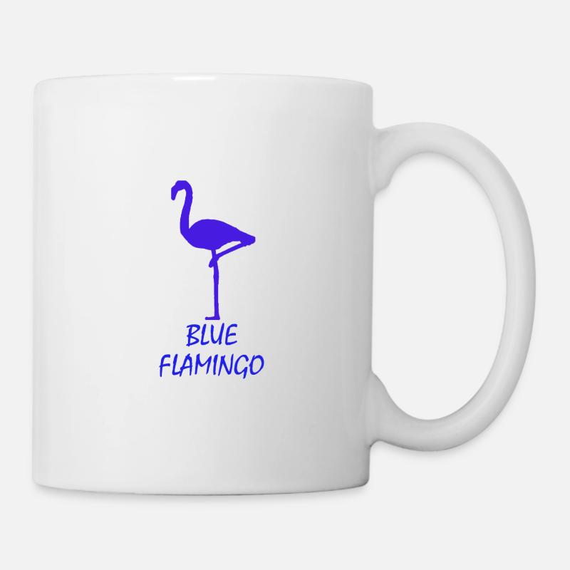 Blue Flamingo - Tasse - Weiß