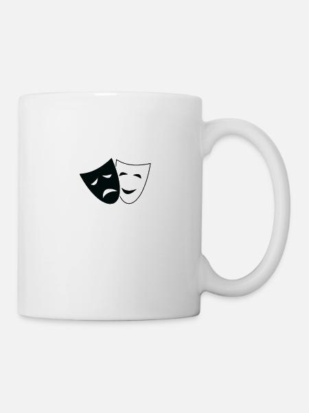 Theater Masken - Tasse - Weiß
