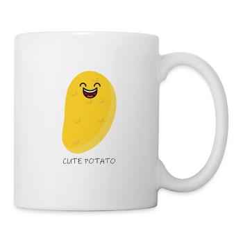 niedliche Kartoffel - Tasse - Weiß - Rechts