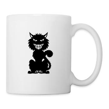 black cat cat mechant 8 - Mug - white - Right