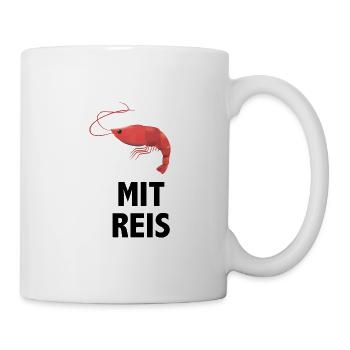 shrimps mit reis - Tasse - Weiß - Rechts