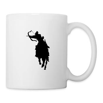 Cavalier avec arc et flèche - Mug blanc - blanc - Droite