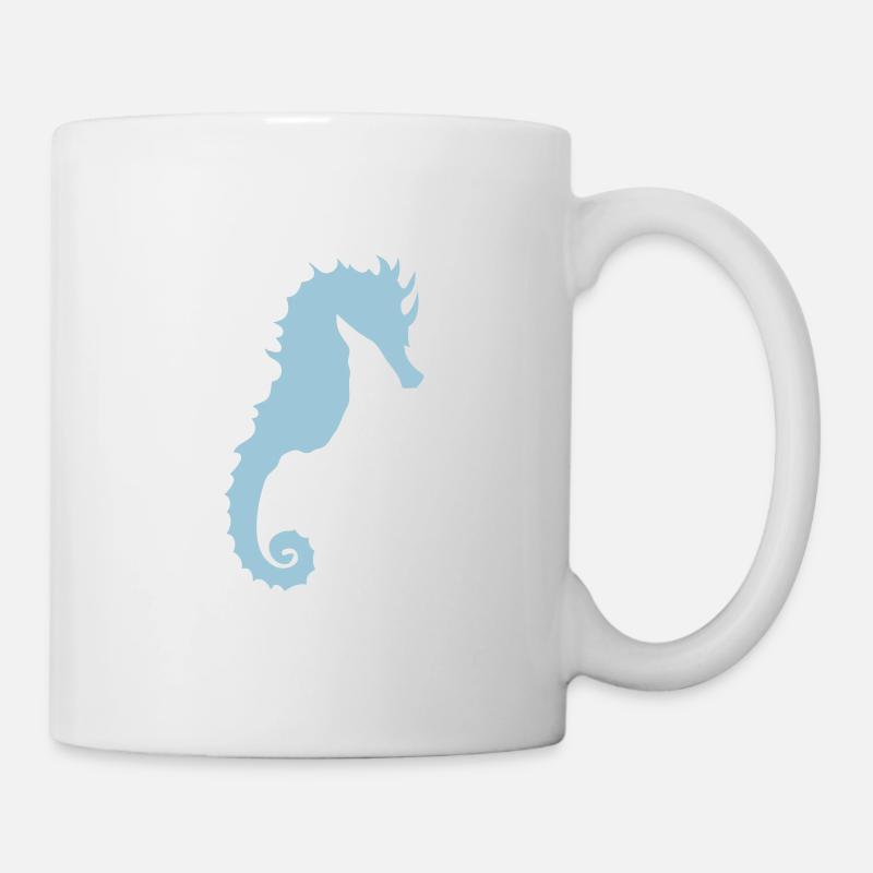 hippocampe forme 0 - Mug blanc - blanc