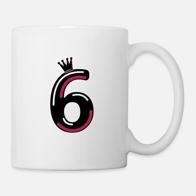 6 couronne - Mug blanc - blanc
