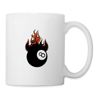 billiard flame flame fire ball 1 - Mug - white - Right