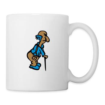 alter herr humorstock 1 4 - Tasse - Weiß - Rechts