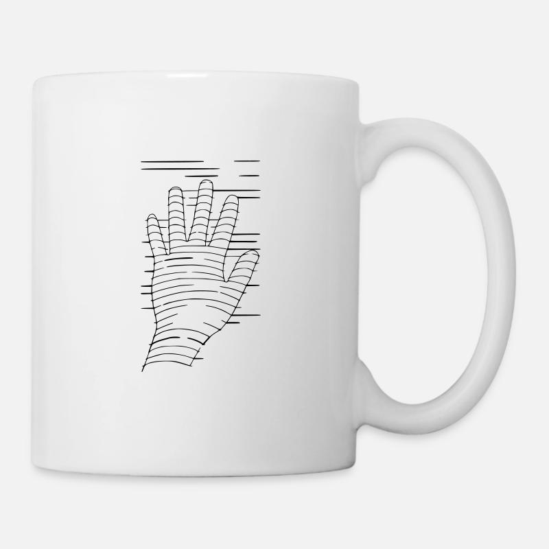 Eigene Hand - Mug blanc - blanc