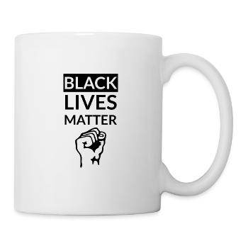 Black Lives Matter Faust. BLM. Contre le racisme - Mug blanc - blanc - Droite