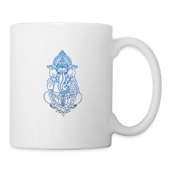Psy Goa Trance Ganesha Shiva Zen hash grass LSD - Mug - white - Right