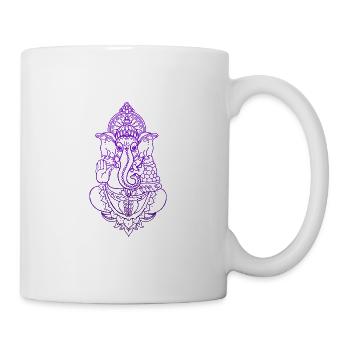 ganesha psy trance goa shiva zen kiffen acid xtc - Tasse - Weiß - Rechts