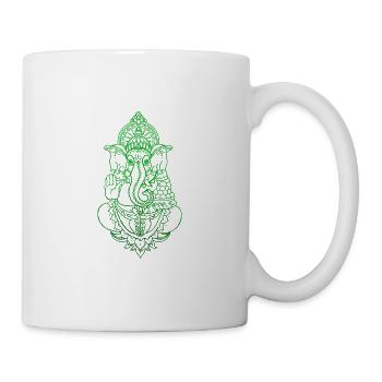 ganesha goa psy trance shiva chakra buddha om - Mug - white - Right