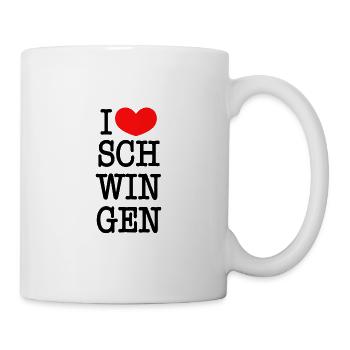I love Schwingen - Tasse - Weiß - Rechts