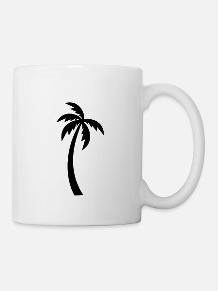Palme - Tasse - Weiß