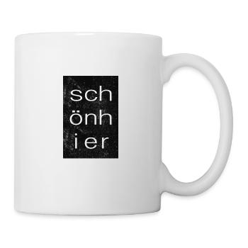 Typografie Poster - Tasse - Weiß - Rechts