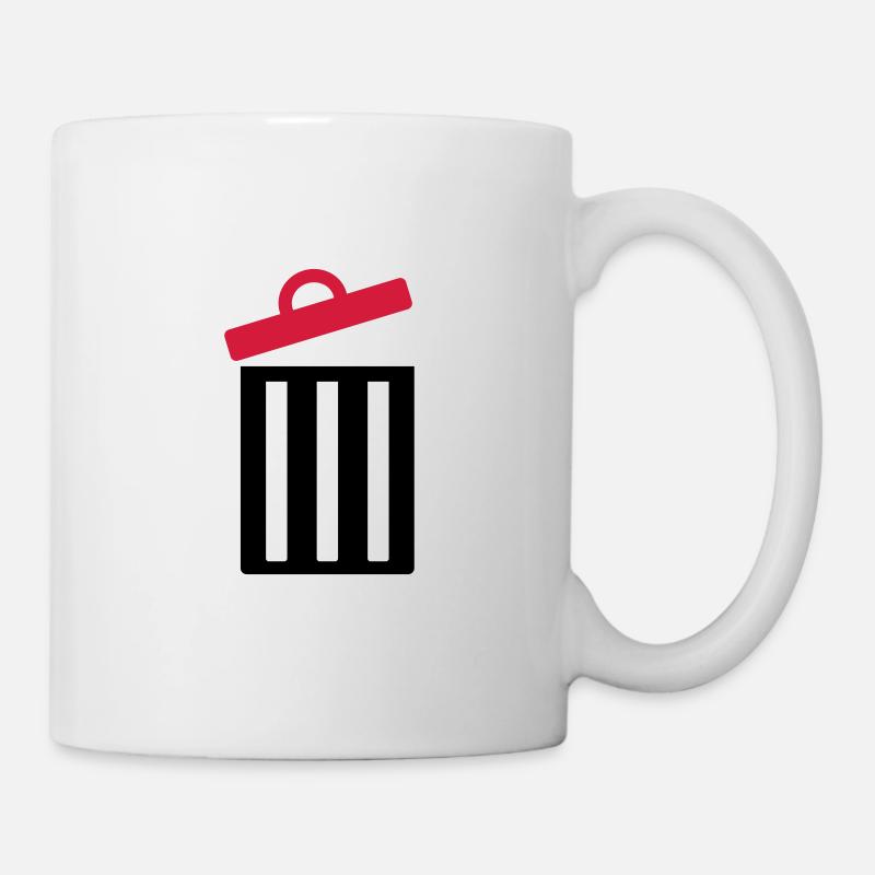 Mülleimer - Tasse - Weiß