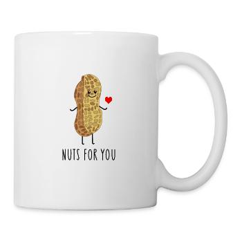 Nuts with love - Mug - white - Right