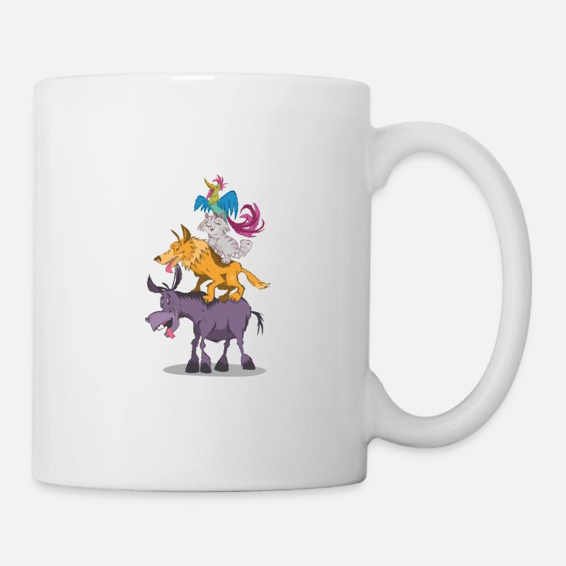Musiciens de la ville de Brême : des tas d’aventures ! - Mug blanc - blanc