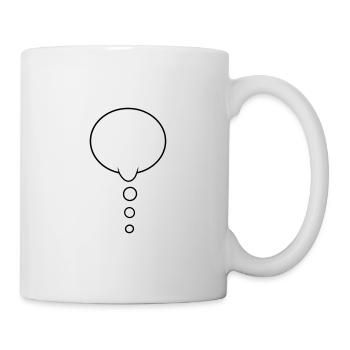Denkblase Design - Tasse - Weiß - Rechts