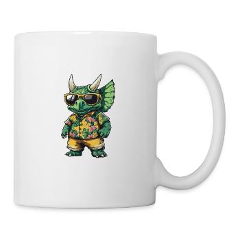Dinosaur triceratops Comic Holiday - Mug - white - Right
