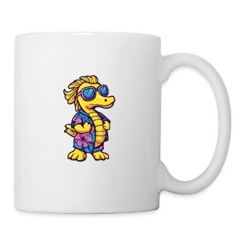 Vacances de bande dessinée d’hippocampe - Mug blanc - blanc - Droite