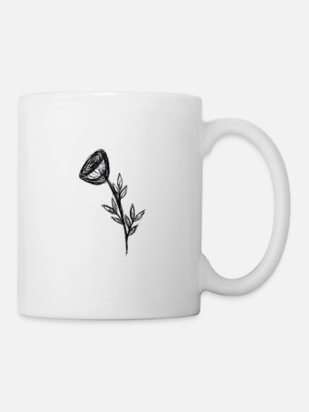 Rose - Tasse - Weiß