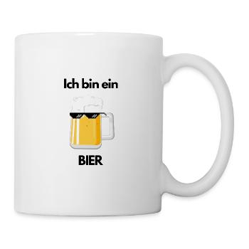 Ich bin ein Bier - Tasse - Weiß - Rechts