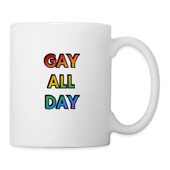 Gay All Day - Mug - white - Right