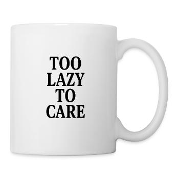 TROP PARESSEUX POUR S’EN SOUCIER - Mug blanc - blanc - Droite