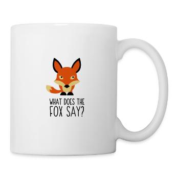 Qu est-ce que le renard dit? - Mug blanc - blanc - Droite
