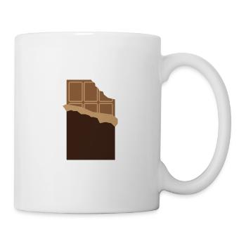 Une barre de chocolat - Mug blanc - blanc - Droite