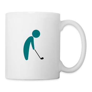 Ein Golfspieler kurz vor dem Abschlag - Tasse - Weiß - Rechts